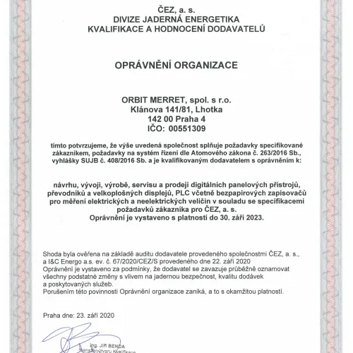 Audit  by ČEZ, a.s.