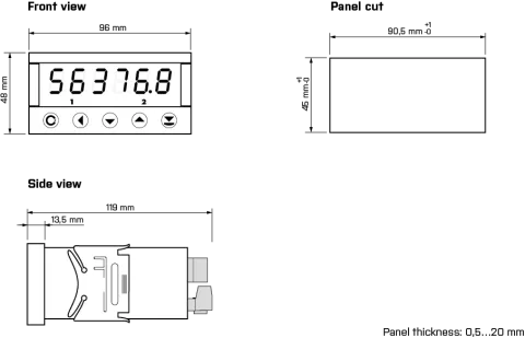 Dimensions and installation